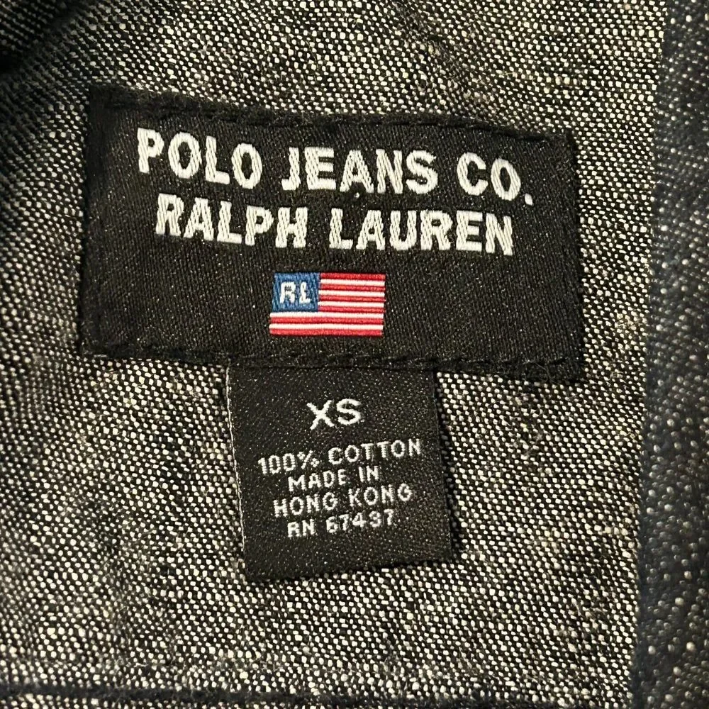 Polo Jeans Ralph Lauren Cotton Black Denim Jacket Size XS